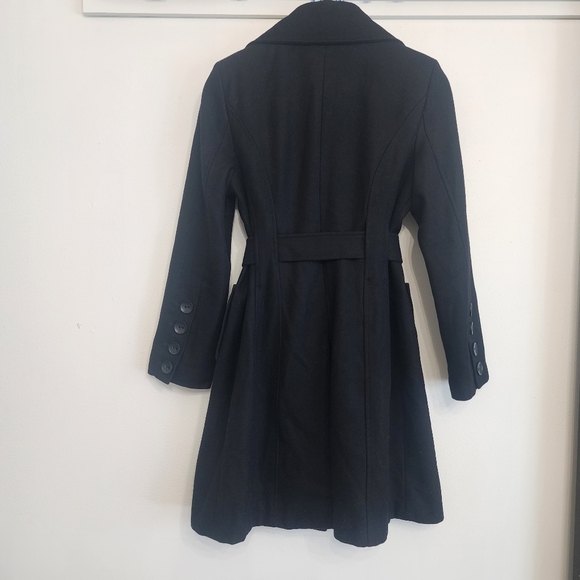 ​Marvin Richards Black Wool Blend Trench Coat | Size Medium - Picture 10 of 13